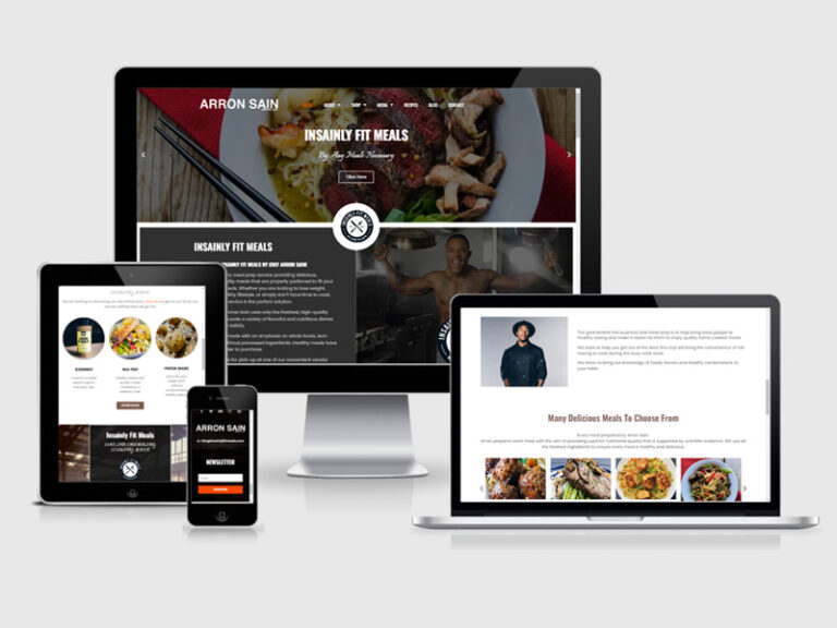 chef and personal trainer website design