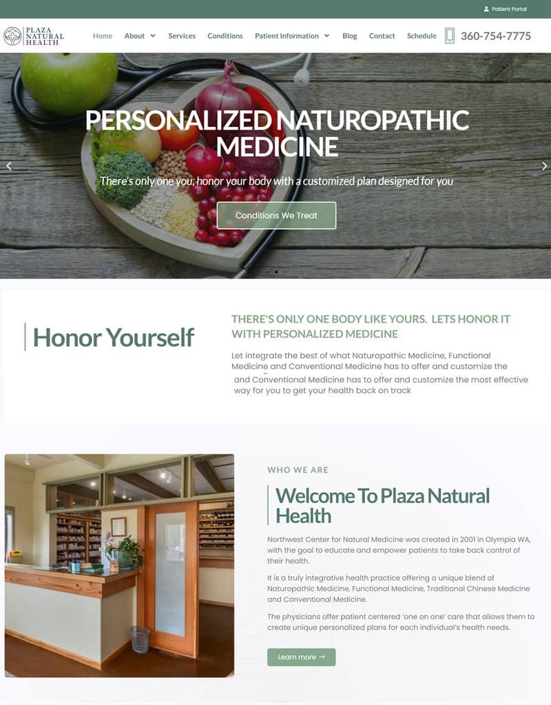 medical clinic web design examples