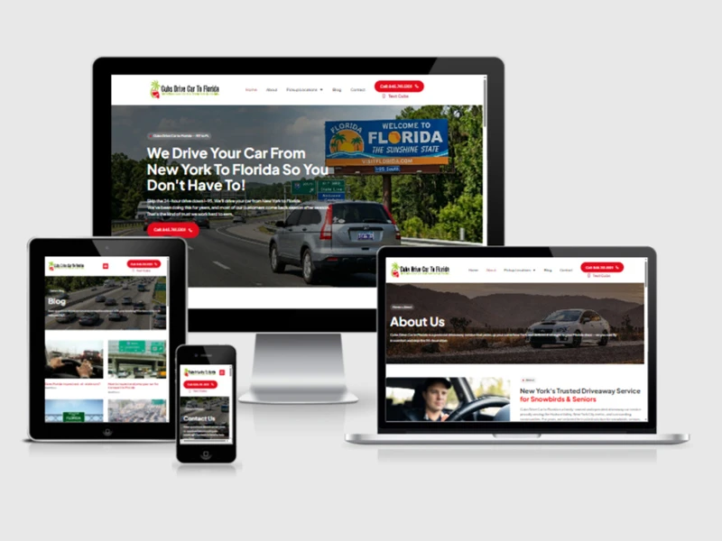 car delivery web design