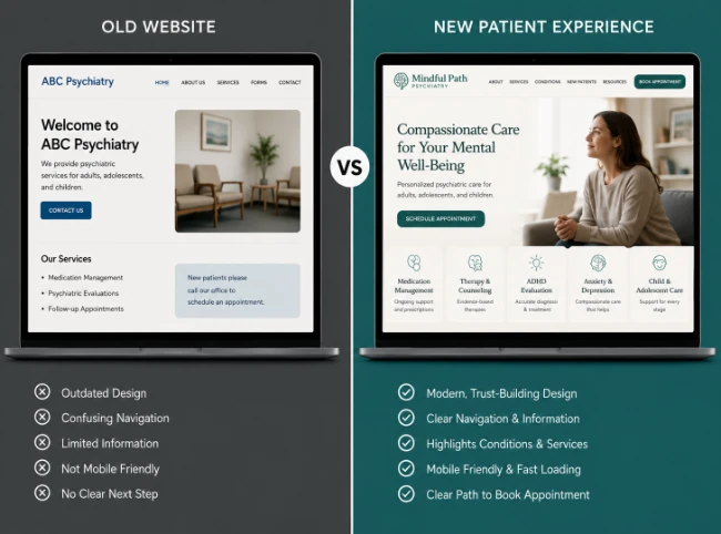 website design for psychiatrists
