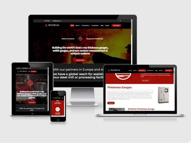 industrial production website design