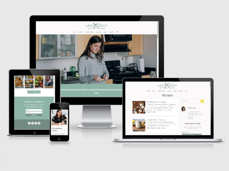 nutrition website design