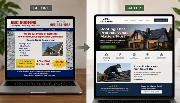 roofing web design and marketing